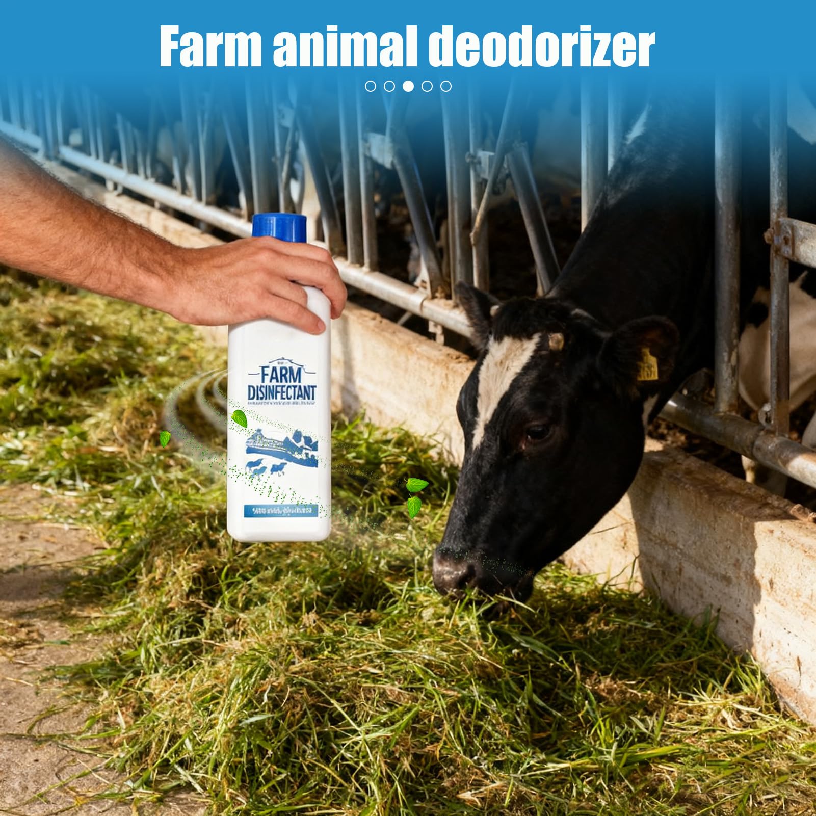 Éliminateur d'odeurs pour poulailler - Solution agricole - 100 ml - Spray éliminateur d'odeurs pour bétail - Pour greniers à oiseaux, cailles, poulaillers - Abri de canard - Clapier à lapin