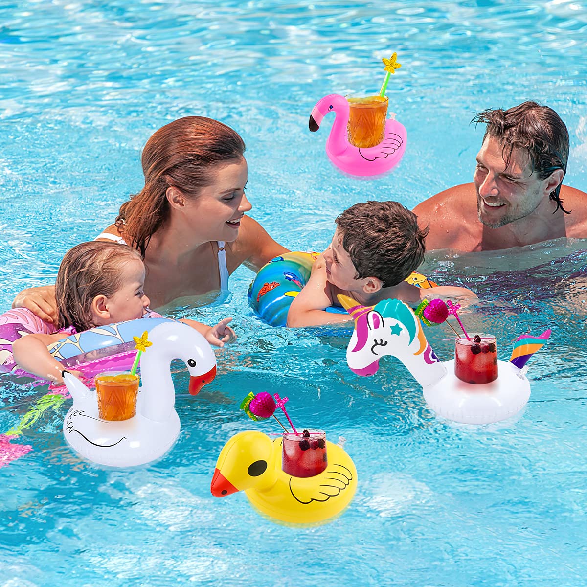 Aufblasbarer Schwimm-Getränkehalter – 4-Loch-Design Für Pool & Strand