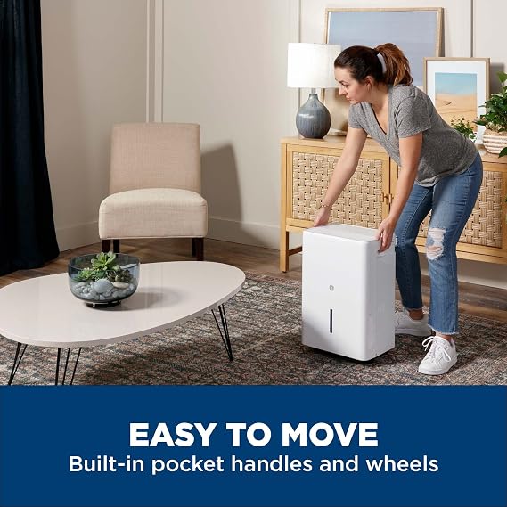 GE Dehumidifier 35 Pint Basement Bedroom Bathroom Drain 3000 Sq