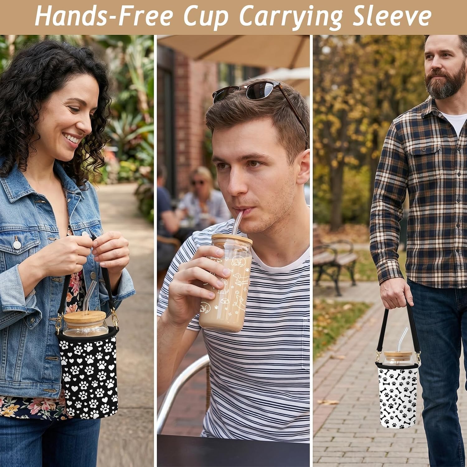 Dachshund Gifts For Women, Glass Cups with Lids and Straws, 5 Pack