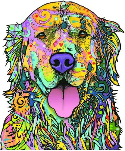 Calcomanías de vinilo para auto con el texto "Enjoy It Dean Russo", Golden Retriever, Dorado