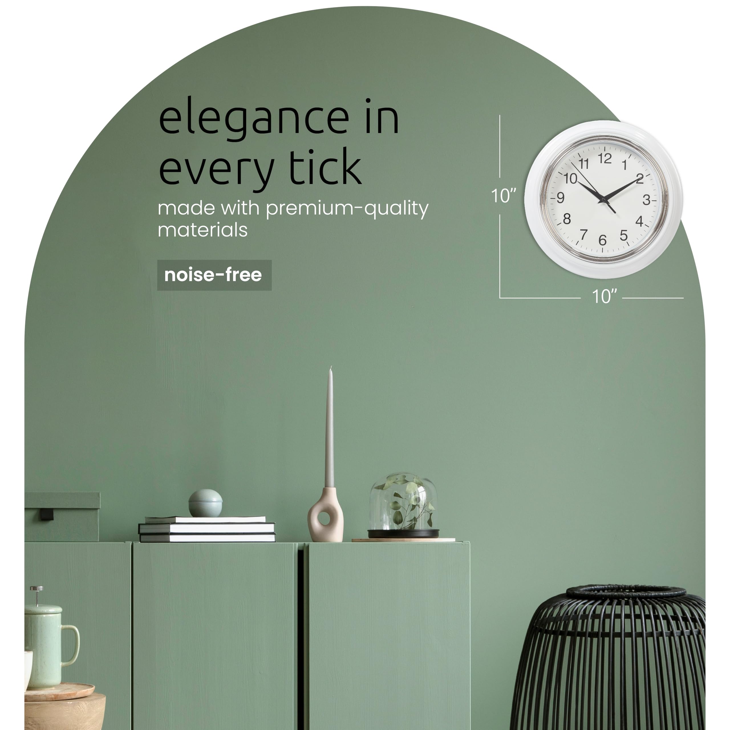 Kiera Grace Aster Round Wall Clock, 10