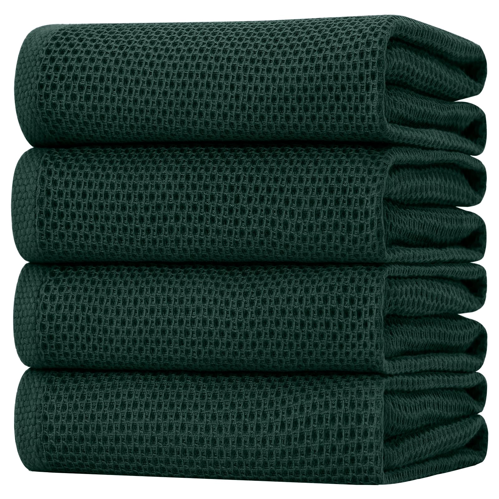 Homaxy 100% Cotton Oversized Waffle Weave Kitchen Towels 4-Pack