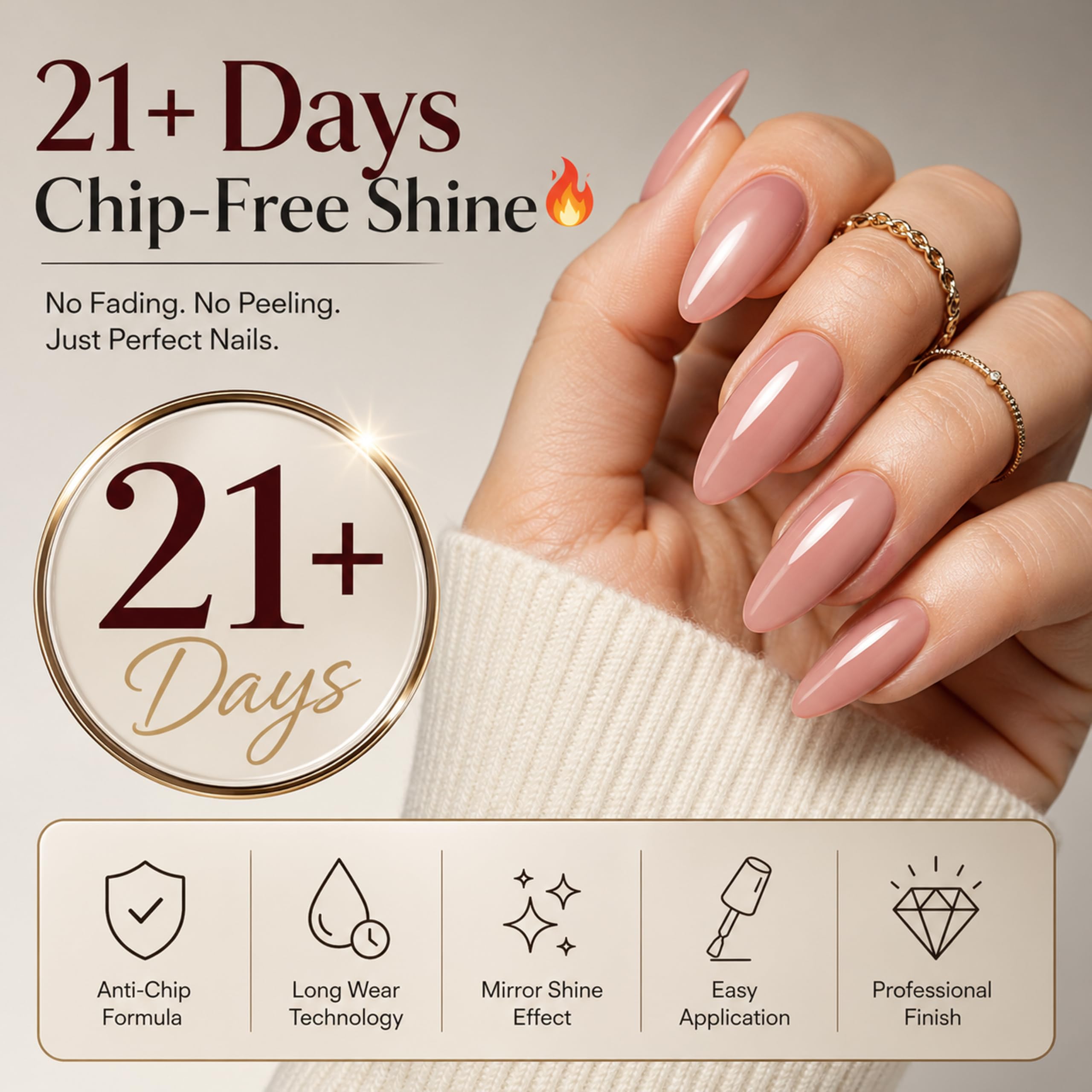 Bolt Bee Gel Polish Shine Top Coat | Clear Glossy No-Wipe Gel Nail Polish | High-Shine, Long-Lasting, Soak-Off UV/LED Top Coat for Manicure & Nail Art | Professional Salon Finish – 30ml 3