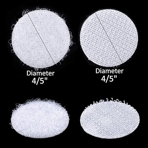 Miniatura 9 de JANYUN 640 cintas autoadhesivas de puntos traseros blancos de 34 pulgadas de diámetro (0.787 in) (640)