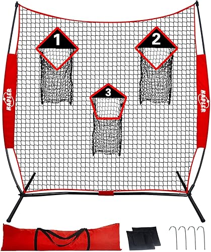 Kapler Red de entrenamiento de fútbol, red de tiro de fútbol de 6 x 6 pies con zona de 3 objetivos, red de paso, entrenamiento de precisión de