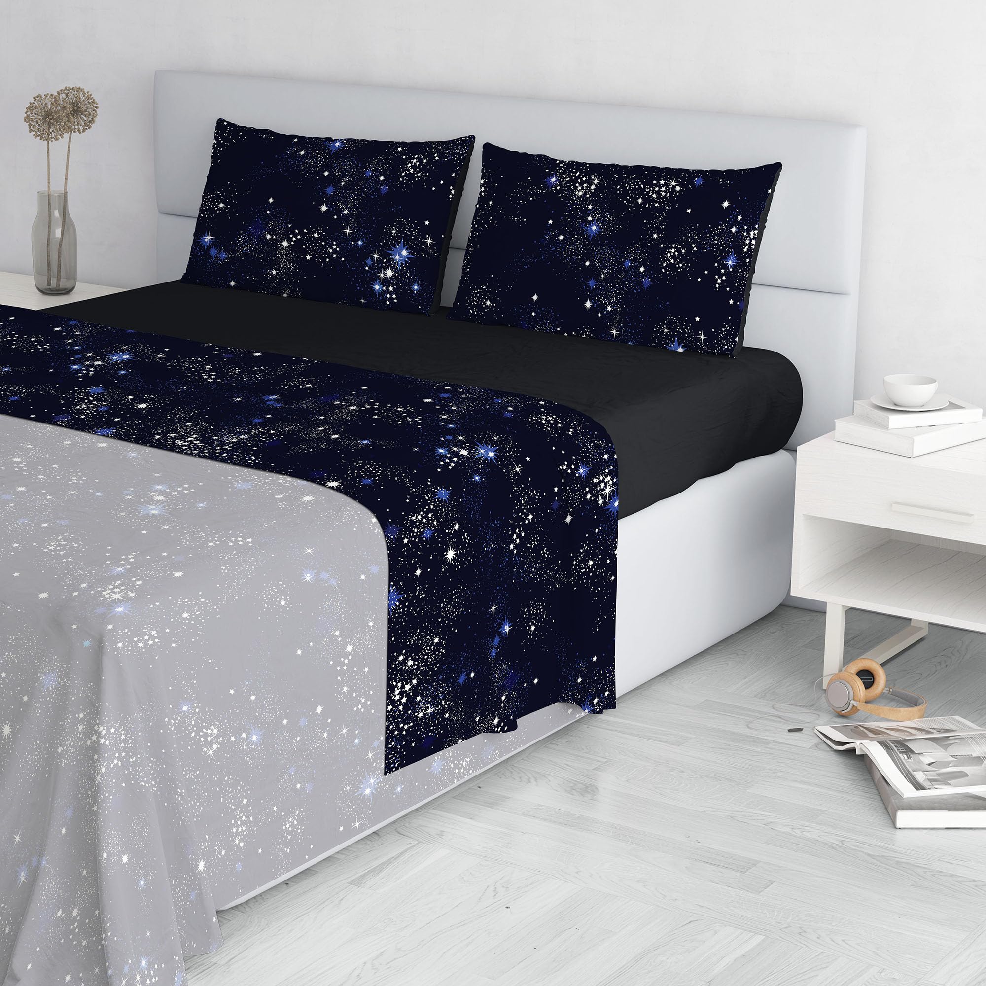 Italian Bed LinenFashion Bedding Set Microfibre Made in Italy Orione Double