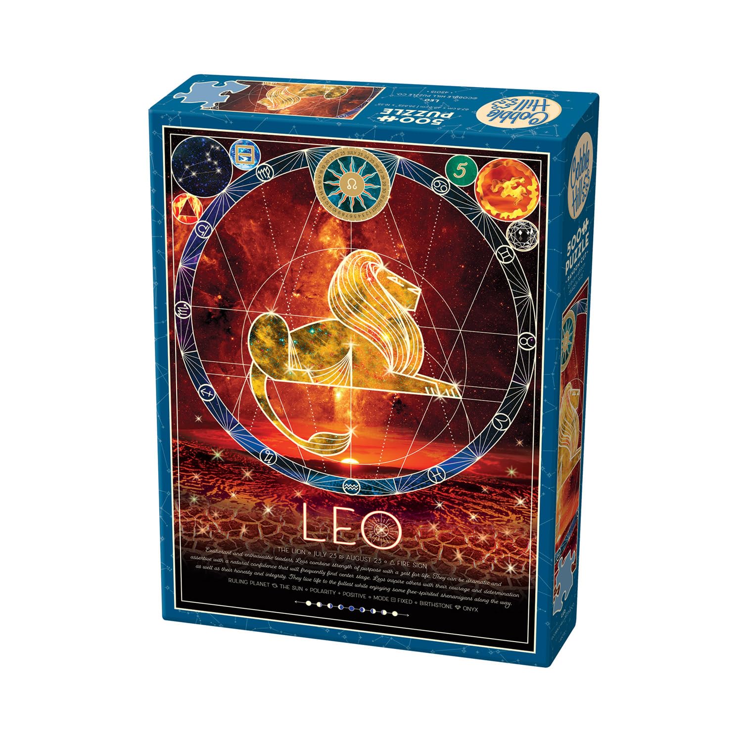 Cobble Hill 500 Piece Zodiac Puzzle - Leo - Sample Poster Included