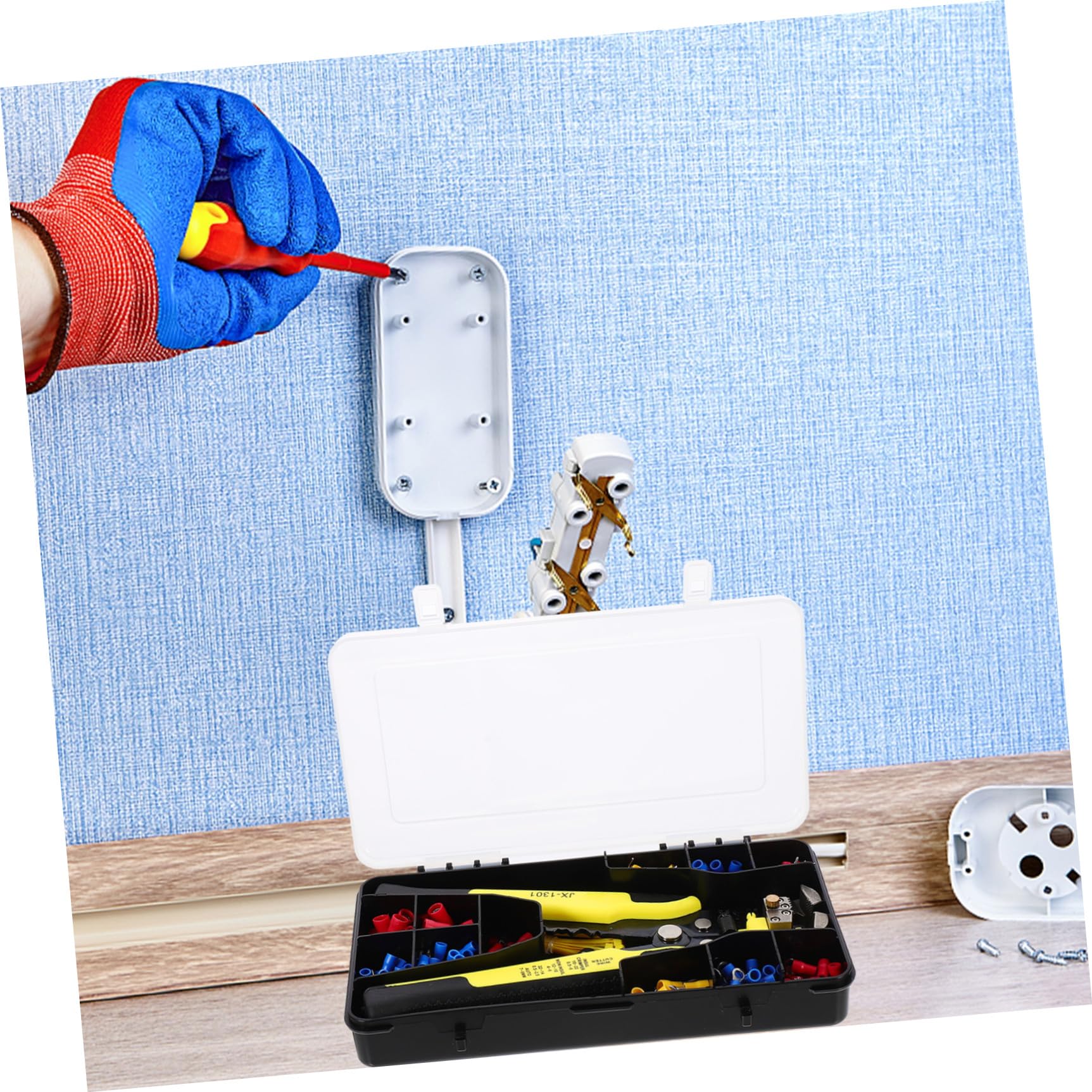 Kit Completo de Alicates para Crimpar Terminales de Cable 271 Piezas, Mecanismo de Trinquete y Funciones para Corte y Engarce en Reparaciones Eléctricas y Bricolaje