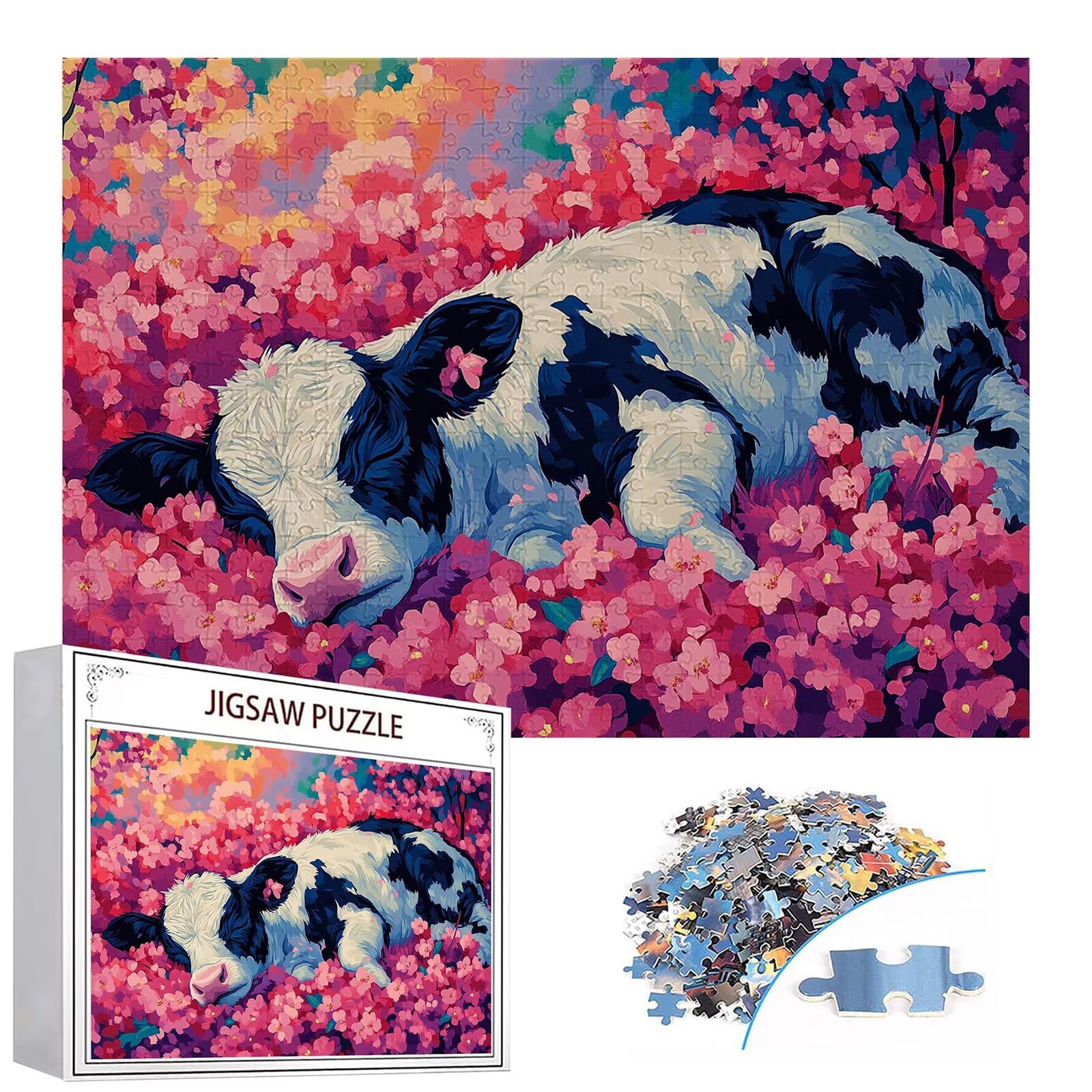 Puzzle 3000 elementów wołowina dla dorosłych kwiaty 122 x 81 cm unikalne rzemiosło klasyczne 3D drewniana układanka do rodzinnych gier aktywnych, układanka do samodzielnego wykonania nawet do