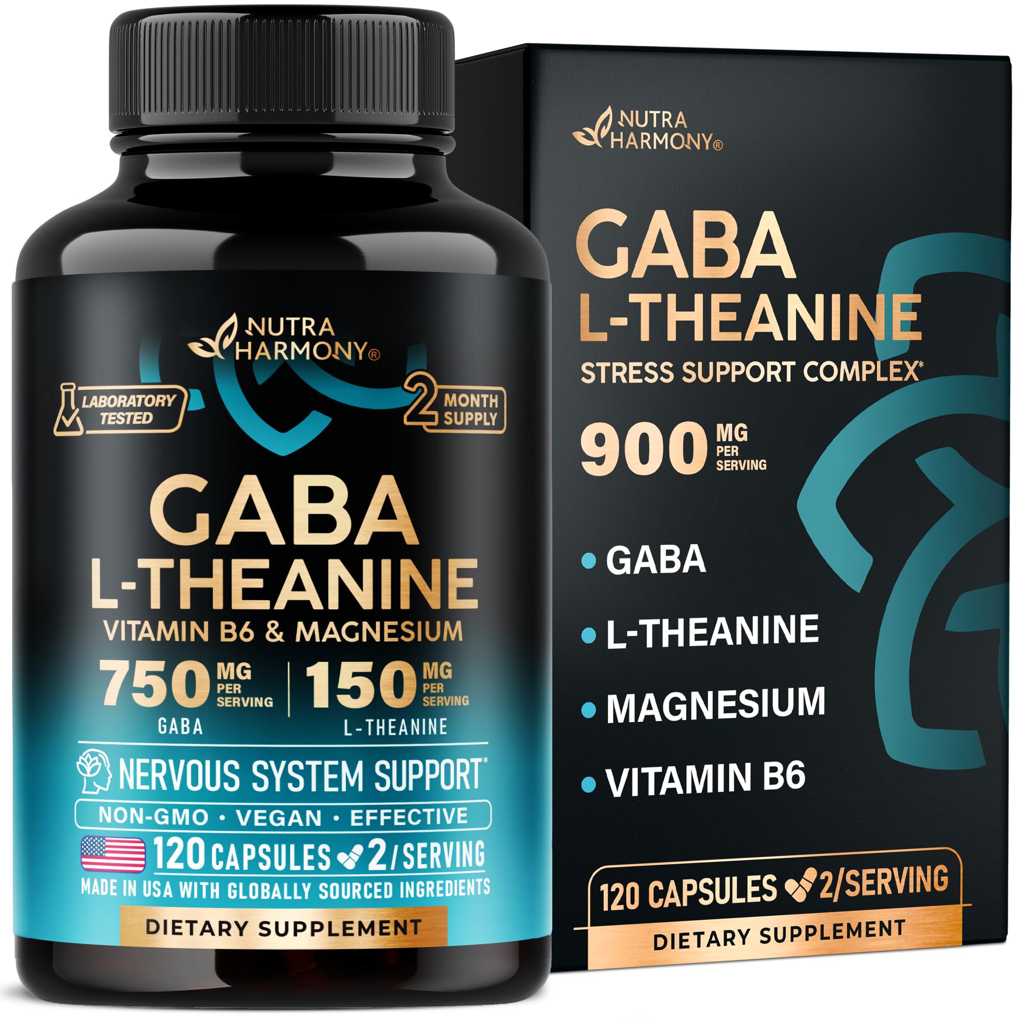 NUTRAHARMONY GABA L-Theanine 900 mg - sleep supplements | Mubboo