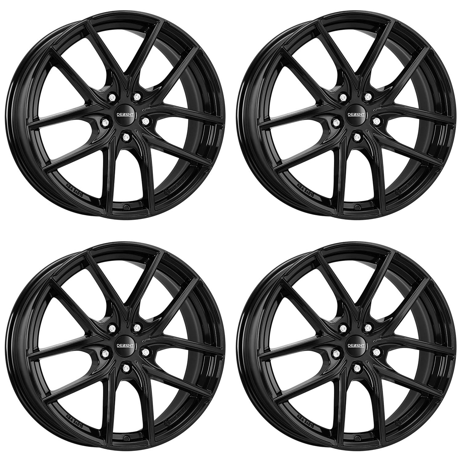4x Dezent cerchi in alluminio TO black 7.5Jx18 ET50 5x112