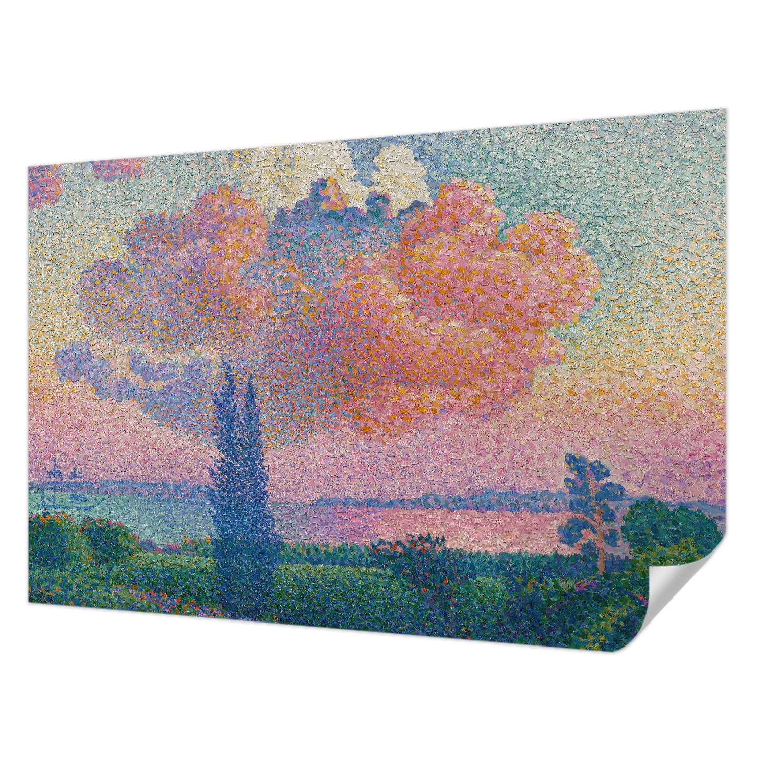 Papier peint autocollant 104x70 cm Tulup avec motif de paysage coloré
