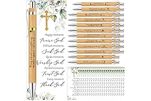 20 Sets Christian Religious Gifts Bible Verse Bamboo Pens and Christian Bookmarks...