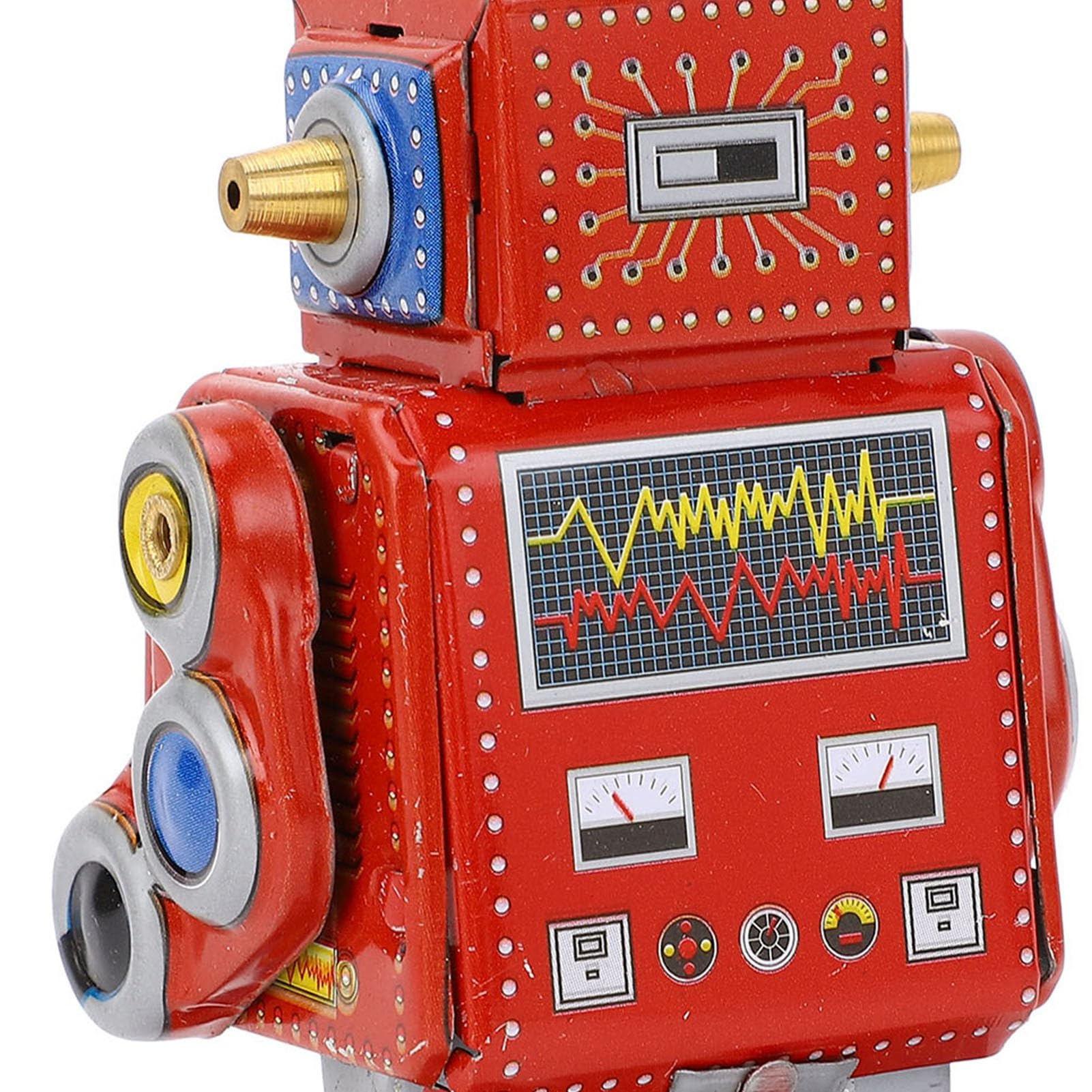 Vintage żelazny Robot Nakręcany, Dekoracyjny Metalowy Robot Bębniący, Nakręcany Robot-zabawka do Kawiarni, Baru, Restauracji, Kolekcji, Kolekcji świąteczny Urodzinowy