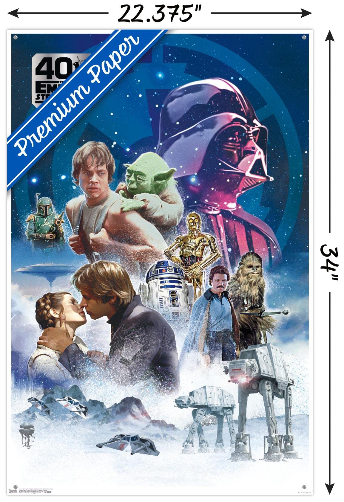 Amazon.co.jp: スターウォーズ 帝国の逆襲 40周年記念壁掛けポスター