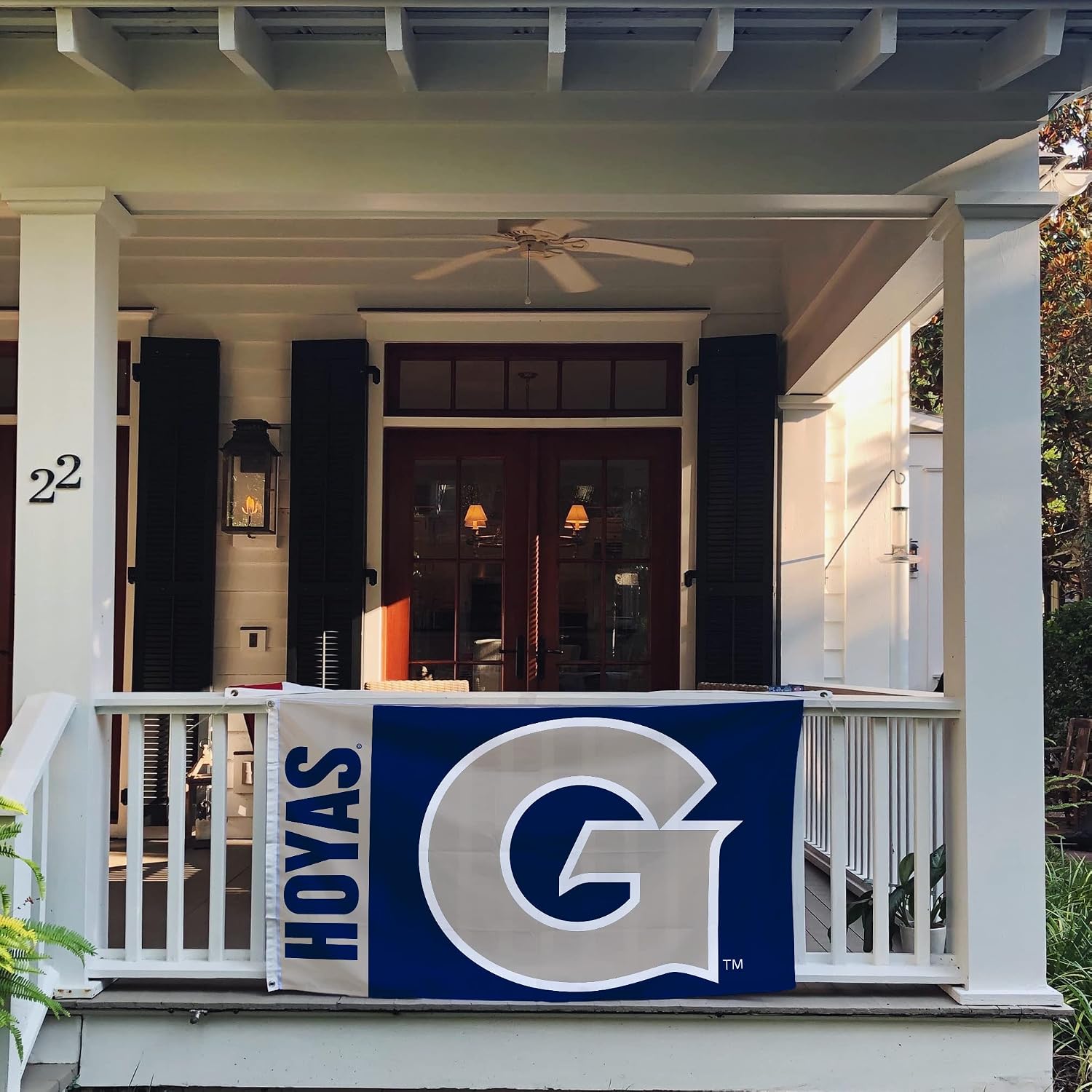 Desert Cactus Georgetown University Flag Hoyas GU Banners 100% Polyester Indoor Outdoor 3x5 feet Flags (Team Name)