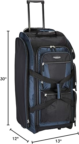 Vista 8 de Travelers Club Xpedition 30 Inch Multi-Pocket Upright Rolling Duffel Bag