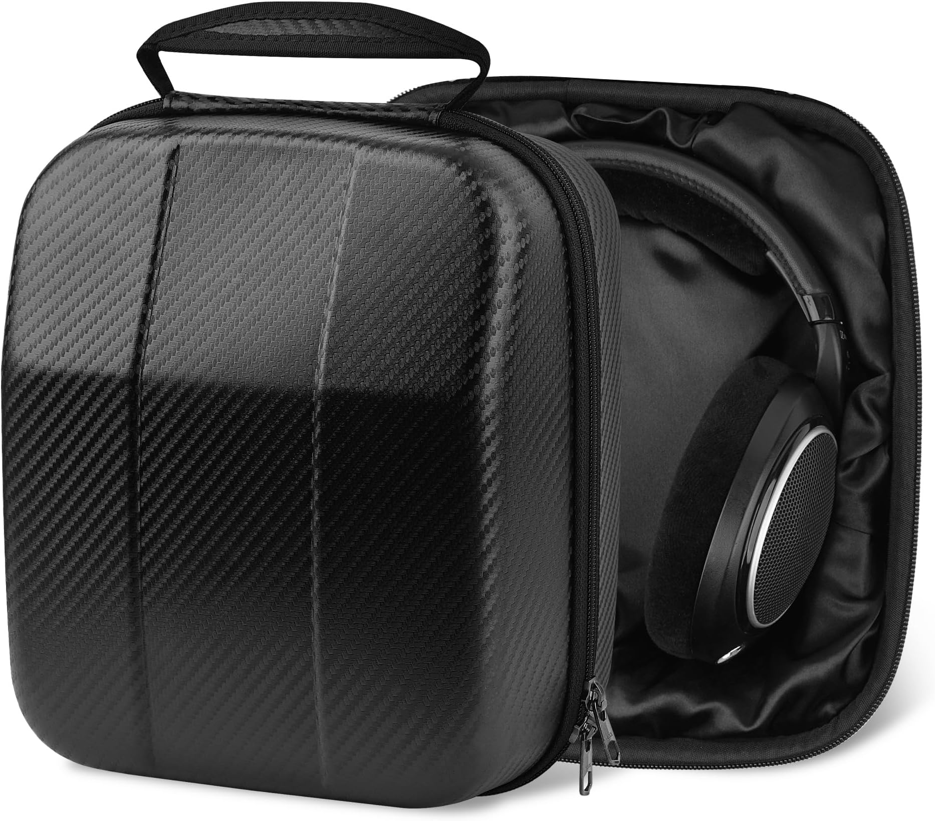 Geekria Shield Case for Large-Sized Over-Ear Headphones, Replacement Protective Hard Shell Travel Carrying Bag with Cable Storage, Compatible with Sennheiser HD 660S2/599 SE/559 (Black)