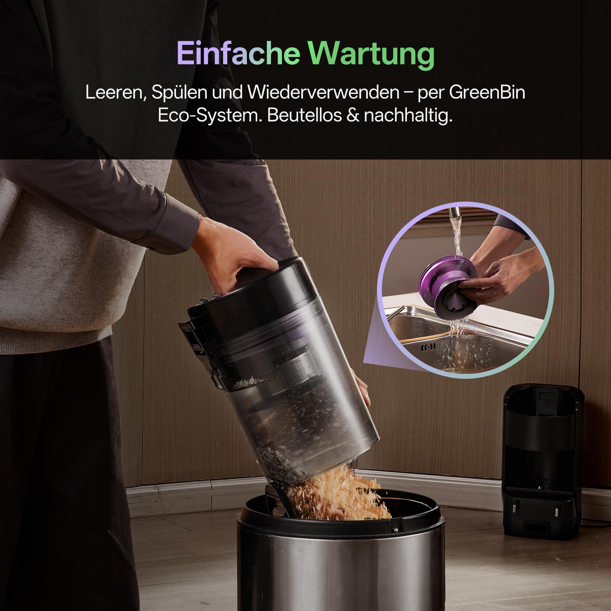 Vexilar W15 Saugroboter mit Wischfunktion, Beutelloser Multi-Zyklon-Absaugstation Staubsauger Roboter, 10000Pa, LiDAR Navigation, 3-in-1 Saug und Wischroboter, 180Min Max, App- & Sprachsteuerung
