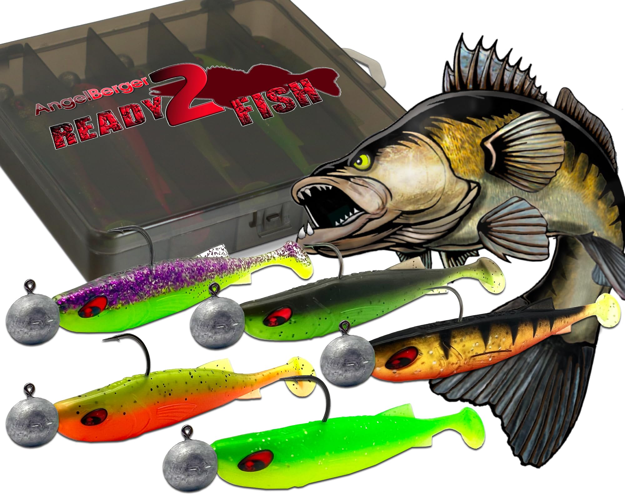 Angeln Meer Bass Hecht Zander Split Soft One Up Shad Style
