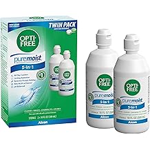Opti-Free Puremoist Multi-Purpose Contact Lens Solution with Lens Case, 20 Fl Oz (pack of 2- 10oz bottles)