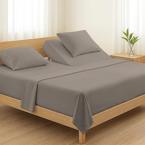 Vista 217 de Carressa Linen Juego de sábanas 100% de algodón egipcio, tamaño Queen, 6 piezas de 800 hilos de algodón egipcio, tamaño Queen, color blanco, suave