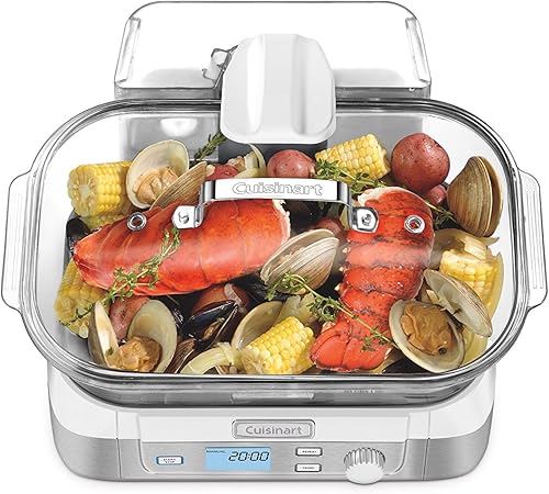 Miniatura 9 de Vaporera digital de vidrio Cuisinart STM-1000 CookFresh, de acero inoxidable, talla única , Acero inoxidable