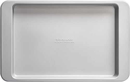 Miniatura 9 de KitchenAid Bandeja para hornear de acero aluminizado premium, antiadherente, 10x15 pulgadas, contorno plateado