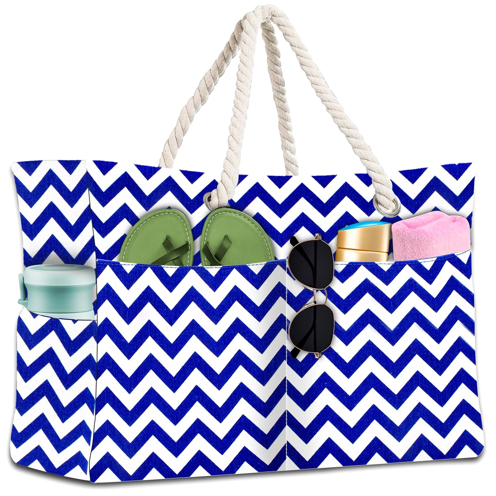 BGIUSQF Bolsa Playa, Bolso Playa Grande XXL Familiar, Tote Bag Elegante, Versátiles Bolso Playa Mujer, Bolso Verano Mujer Bolsos Playa para Playa y Bañarse y Natación, Ola Azul