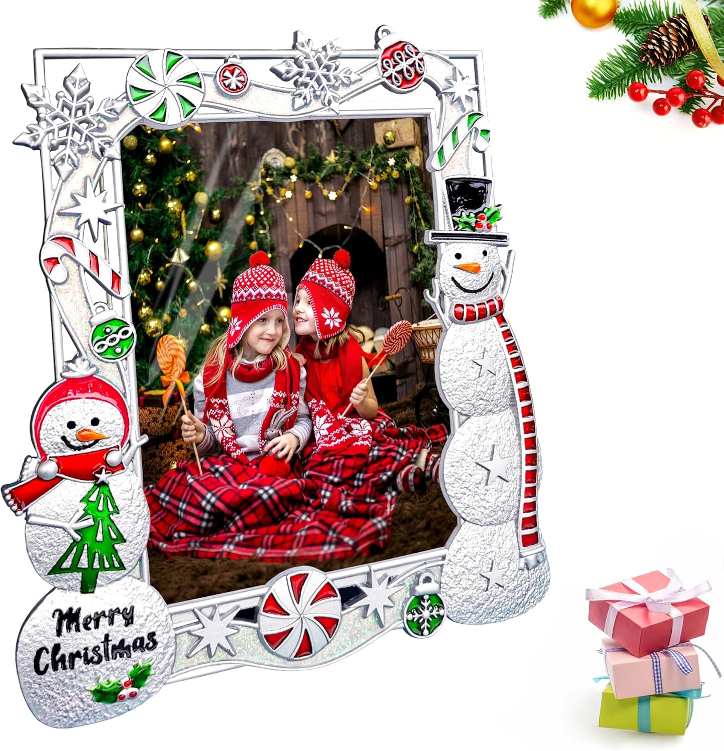 Christmas Picture Frame 5x7 inch 2023 Metal Photo Frame