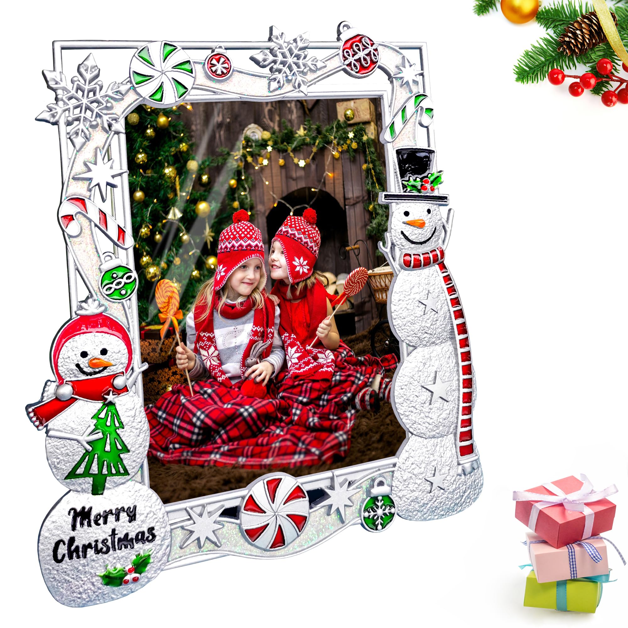 Amazon.co.jp: クリスマス写真フレーム 5x7インチ 2023年 メタルフォト