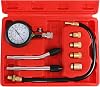 JIFETOR Compression Tester Kit, Engine Cylinder Test Tool 8PCS Set with Pressure Gauge Adapters, Testing Small Gas Petrol Engine on Automotive Motorcycle Auto Outboard Snowmobile ATV Aircraft Chainsaw