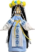 Vista 1 de Muñeca motanka ucraniana coleccionable exclusiva de 12 pulgadas sobre base de madera, muñeca de la madre naturaleza, diseño eslavo hecho a mano
