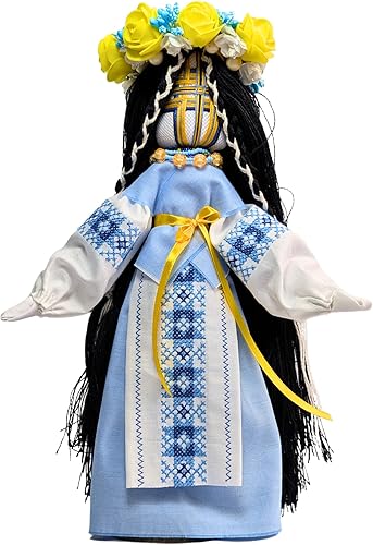 Muñeca Motanka ucraniana coleccionable exclusiva de 12 pulgadas sobre base de madera, muñeca de la madre naturaleza, diseño eslavo hecho a mano en