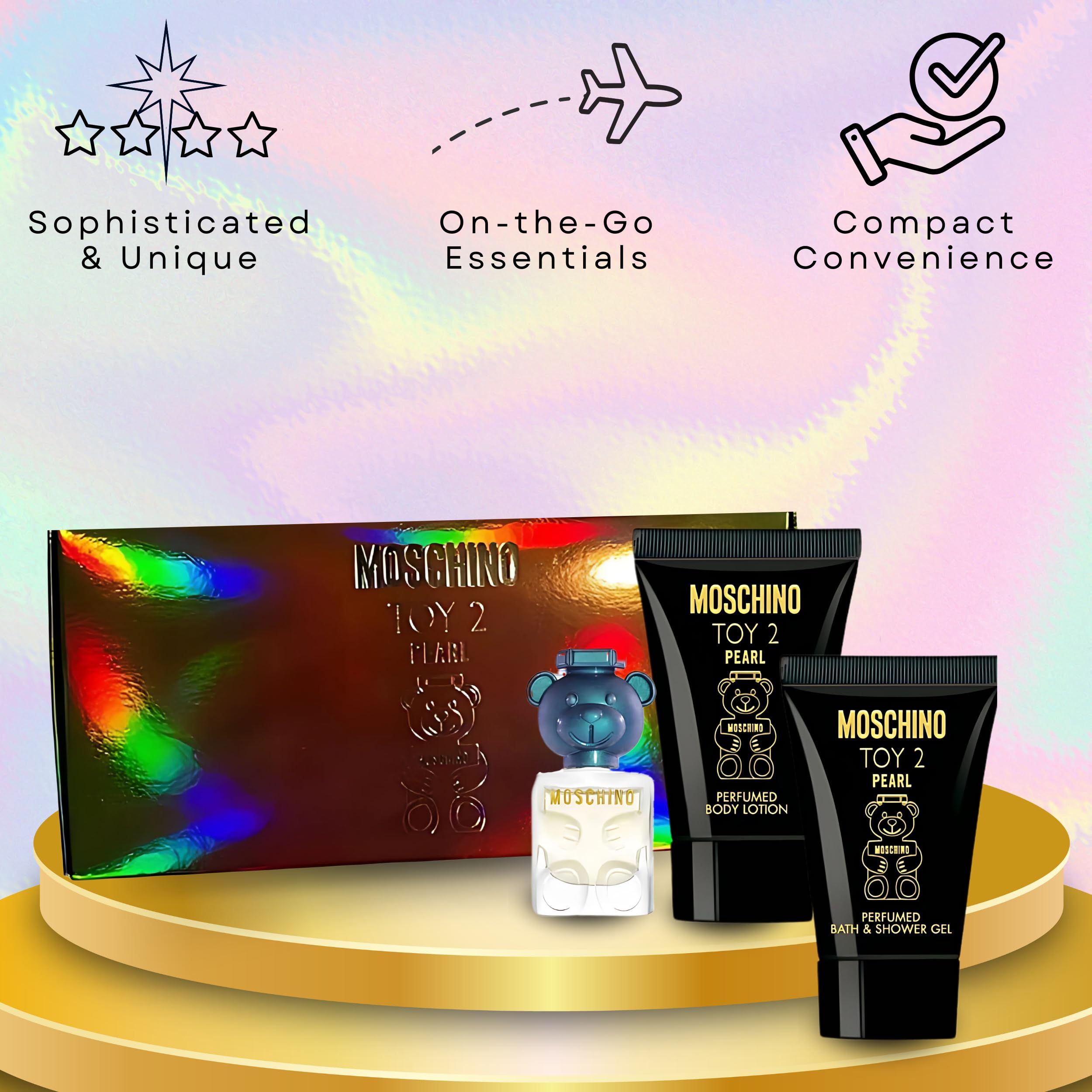 Moschino Toy 2 in Pearl Perfume for Women Gift Set Mini Splash Trio 0.17 Fl Oz