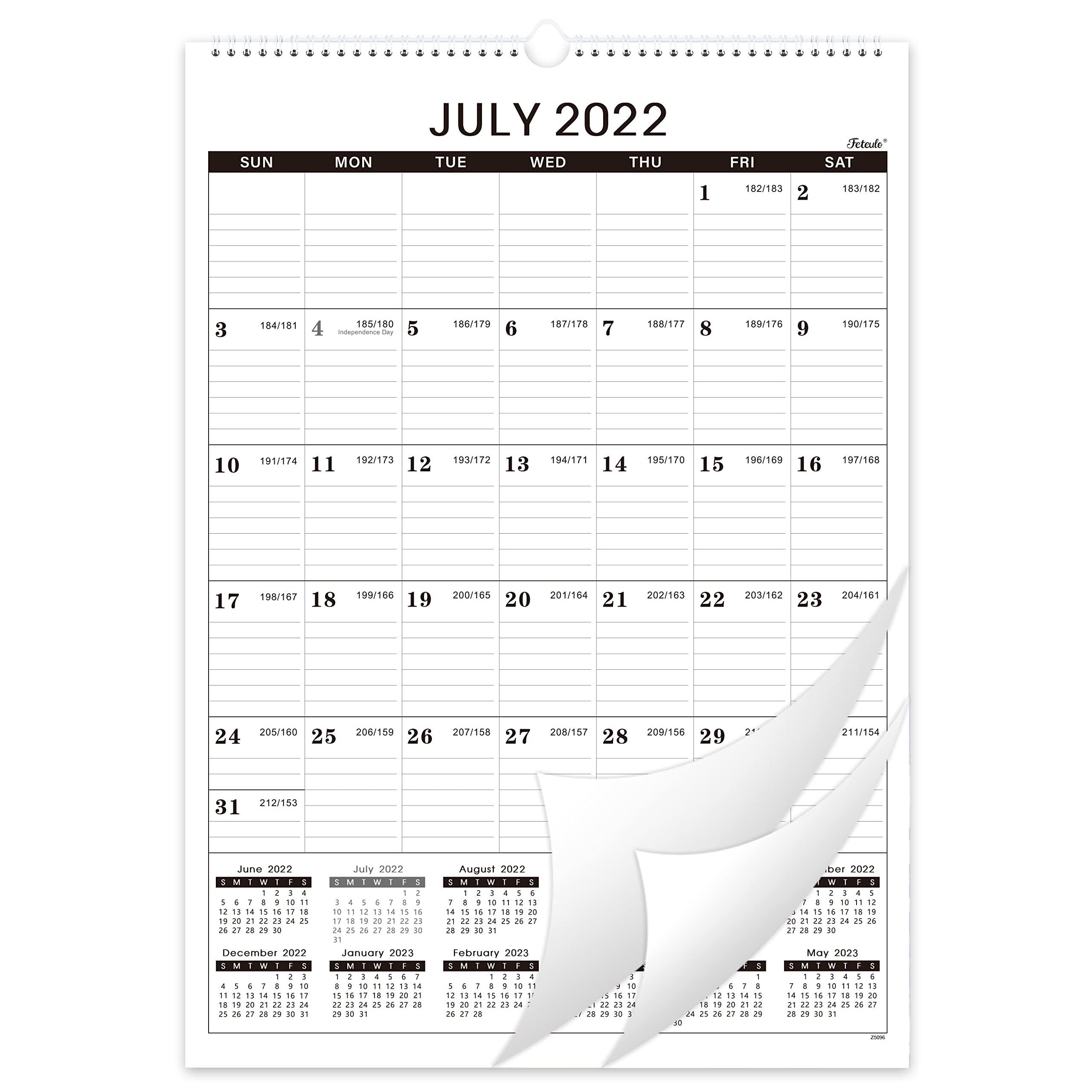 Julian Day Calendar 2023 Calendar 2022-2023 - 18 Monthly Wall Calendar Planner Jul 2022 - Dec 2023,  12" X 17", Twin-Wire Binding, Ruled Space With Julian Dates, Perfect For  Planning And Organizing Your Home And Office: