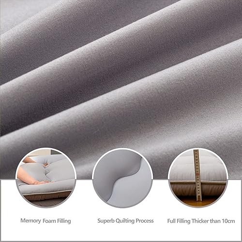 Miniatura 18 de YOSHOOT - Colchón de futón japonés Shiki, colchón enrollable para invitados, cama plegable portátil, colchón de campamento para dormir, para