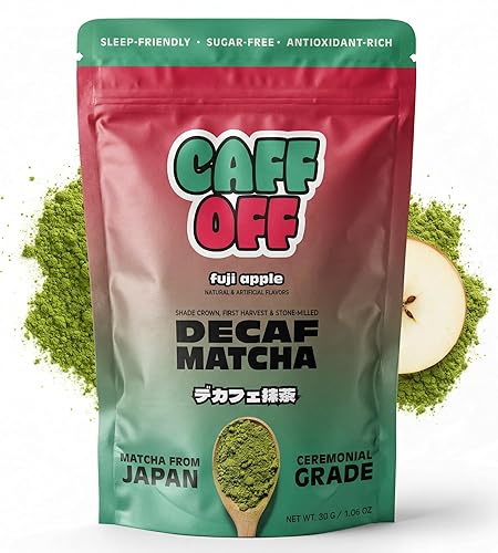 Miniatura 31 de Polvo de té matcha verde descafeinado de Japón - 15 bolsitas (2 g cada una / 30 g en total) - Grado ceremonial - Descafeinado naturalmente sin usar