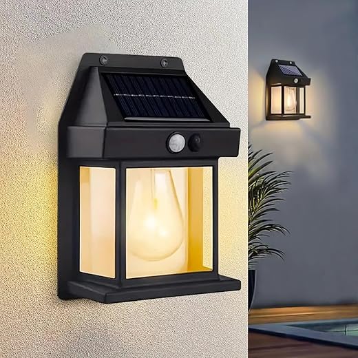 GIGALUMI Solar Wall Light Motion Sensor Waterproof 1 Pc