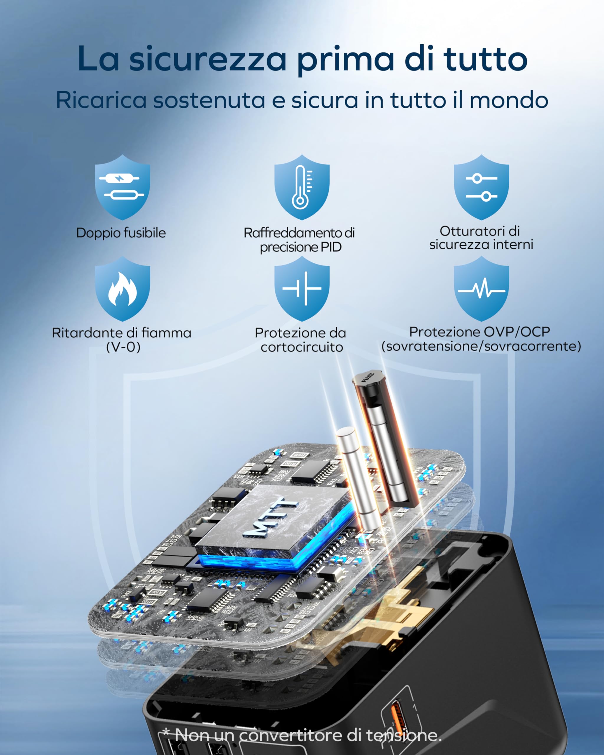 MOMAX Adattatore Universale da Viaggio GaN 70 W, Presa Universale da Viaggio con 3 USB-C e 2 USB-A e 1 AC, Adattatore da Viaggio Italia Inghilterra Germania America Australia e 224+ Paese(Nero)