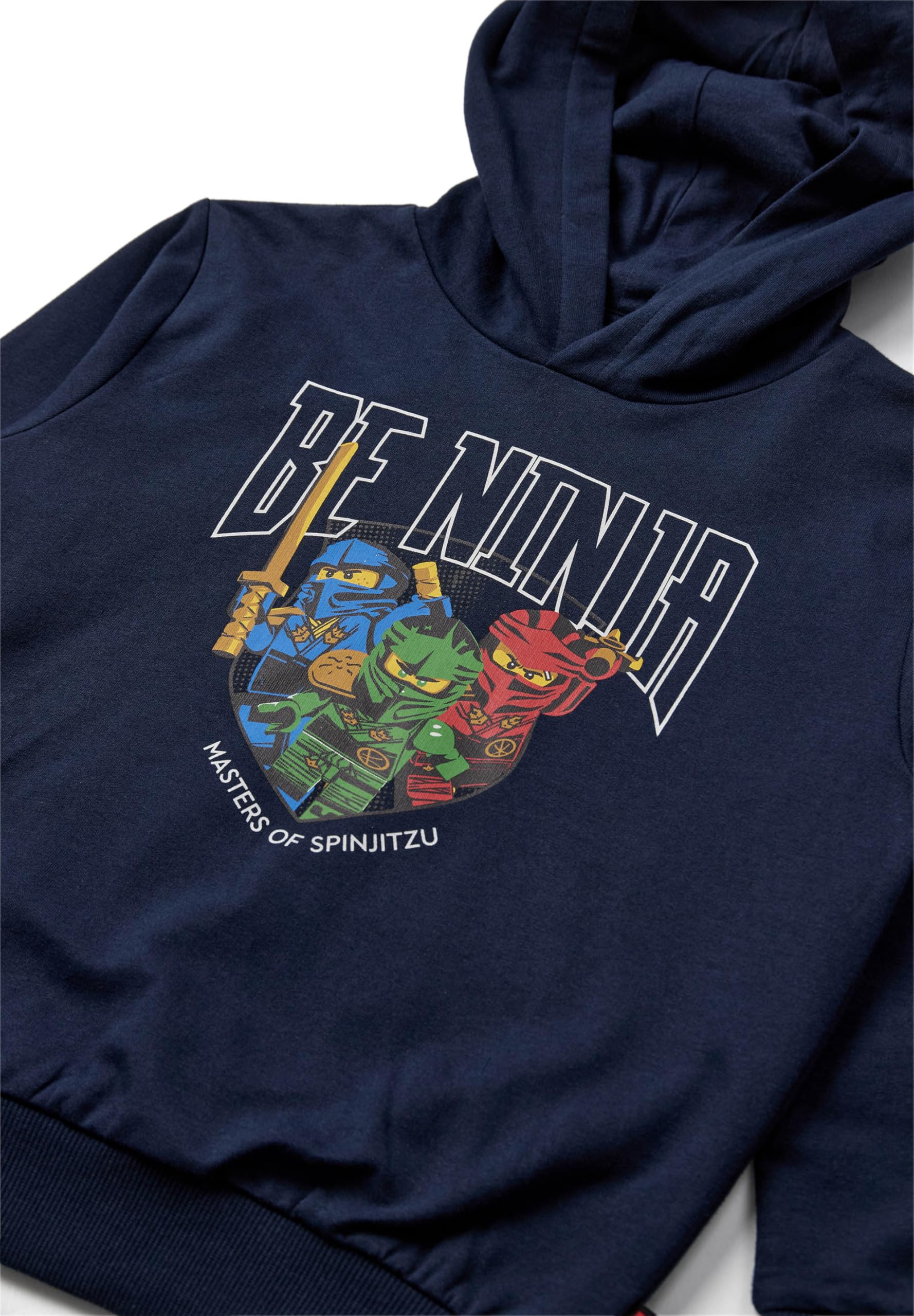 Kabooki LEGO® NINJAGO® Sweat Set für Jungen und Mädchen - Hoodie und Jogginghose aus Bio-Baumwolle | Bequemes Set mit Ninja-Print | Ideal für Freizeit und Spiel