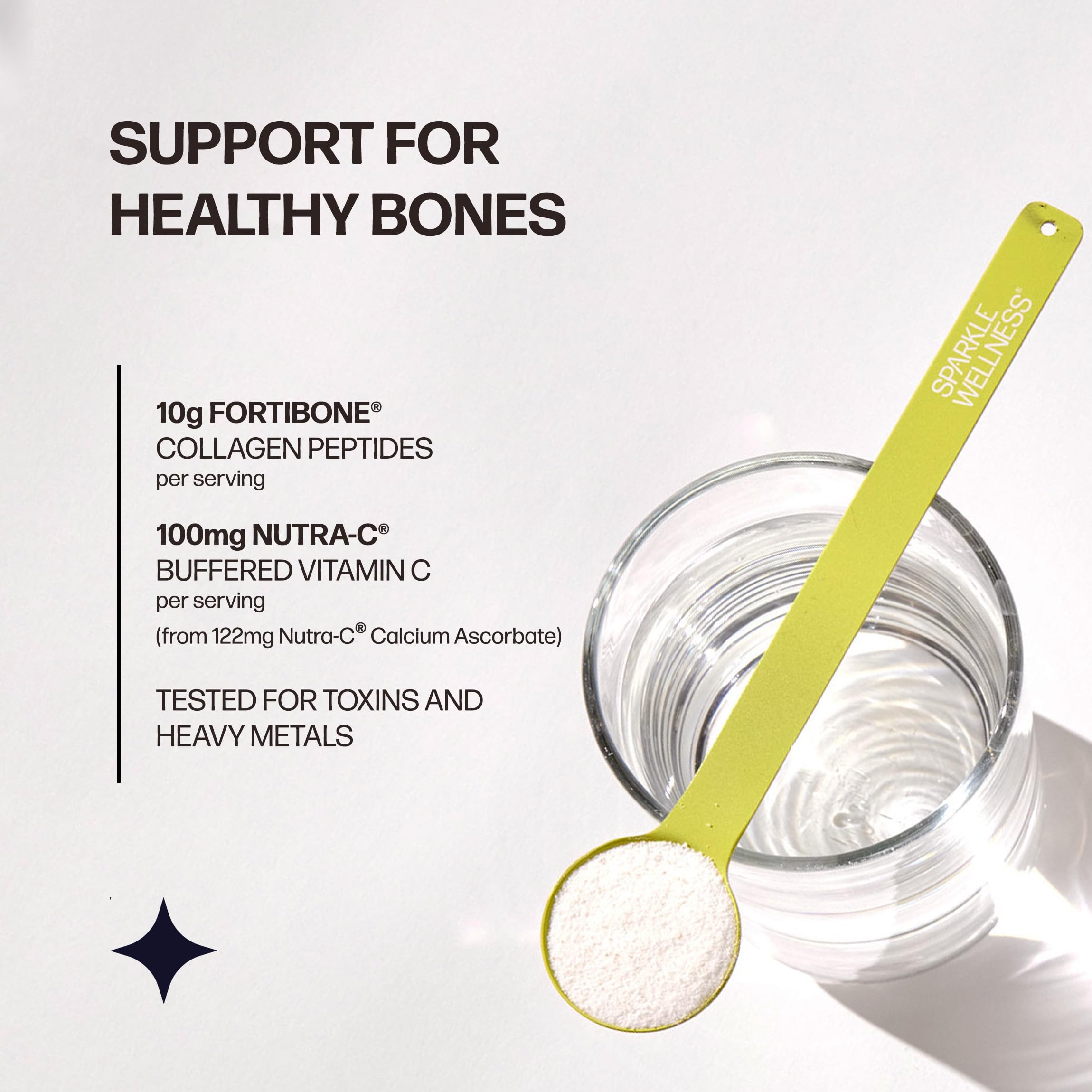 Sparkle Wellness Bone Mineral Boost FORTIBONE Collagen (No Flavor) — Amazon image 3