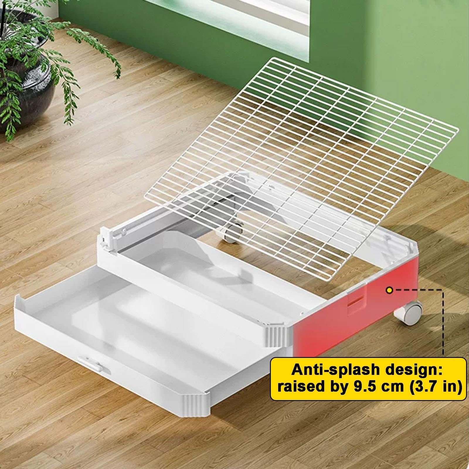 Cage à Oiseaux Transparente Grande avec Lucarne, pour Perruche Calopsitte