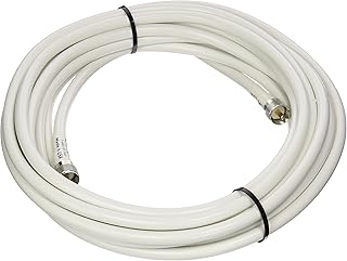 MPD Digital MPD-400 PVC White Superflex RF Marine 50 ohm MPD400 Coaxial Cable with UHF PL259 Male Crimp Connectors, 25 ft