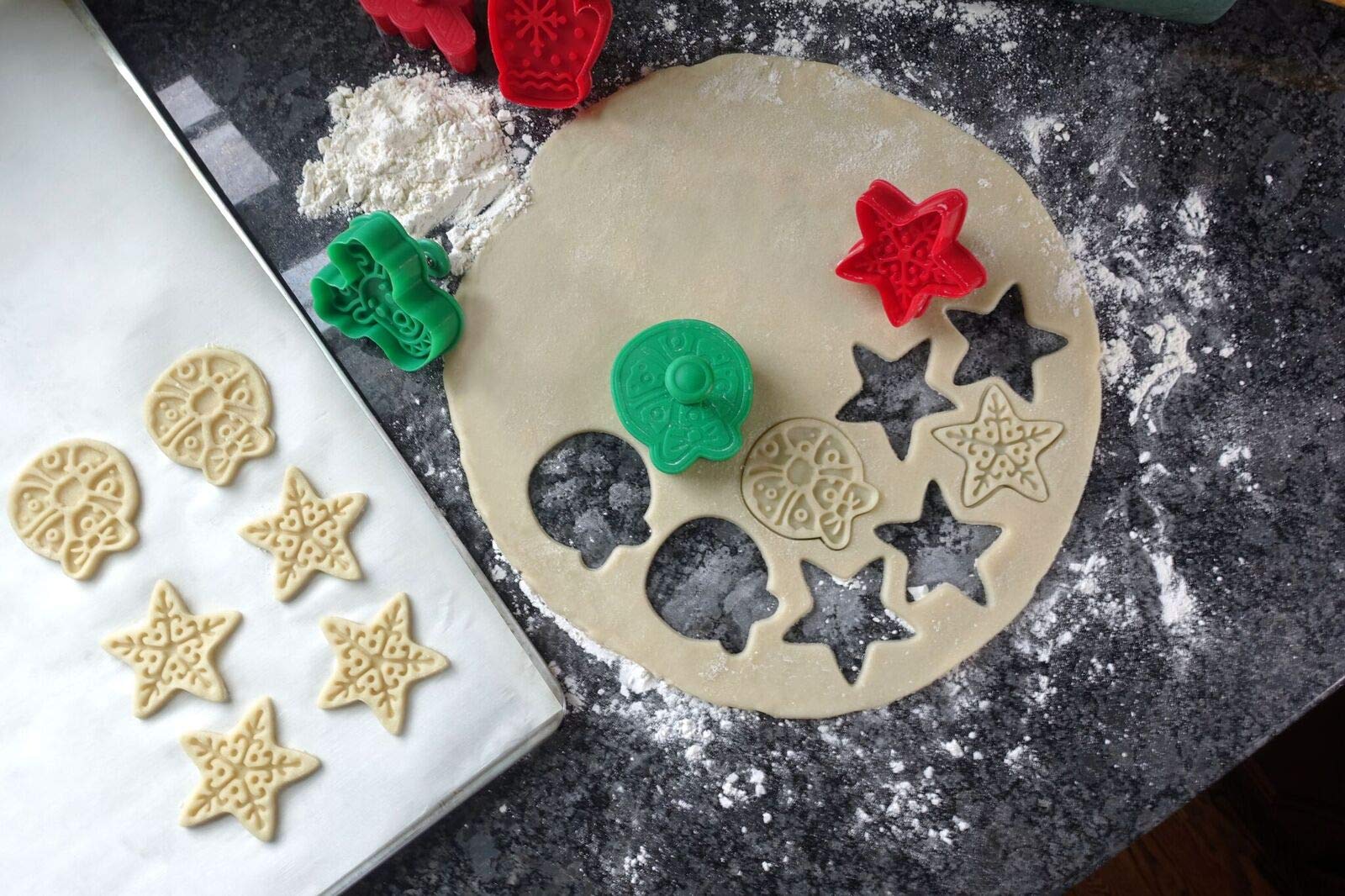 R & M International 0488 - Juego de 5 sellos de galletas de Navidad, tamaño normal, multicolor