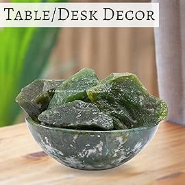 Amazing Gemstone Dark Green Aventurine Raw Crystals and Healing Stones, Natural Rocks for Tumbling - DIY Raw Stones and Crystals, 2 Pieces