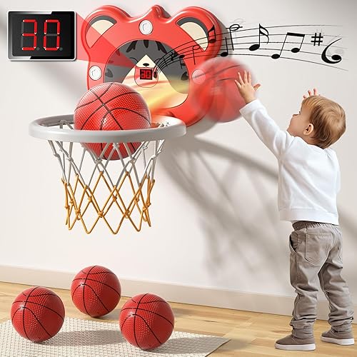 Miniatura 2 de Bennol Aro de baloncesto para niños pequeños, regalos para niños de 2, 3, 4, 5 años, mini aro de baloncesto para interiores para niños de 1-3, 2-4,