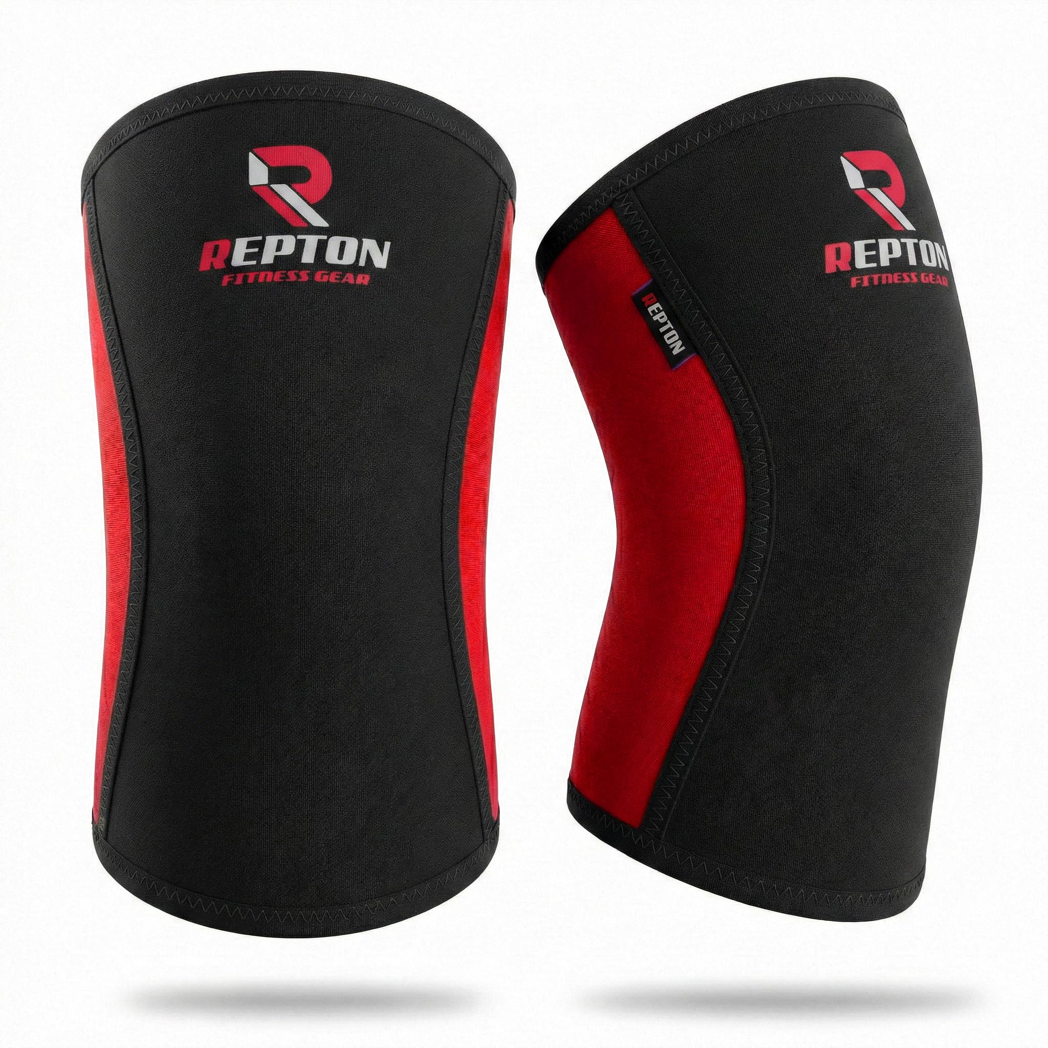 REPTON Elbow Sleeve for Men and Women | Lightweight Compression Arm Sleeves for Gym, Weightlifting, Fitness, Training & Everyday Support (Black & Red, S)