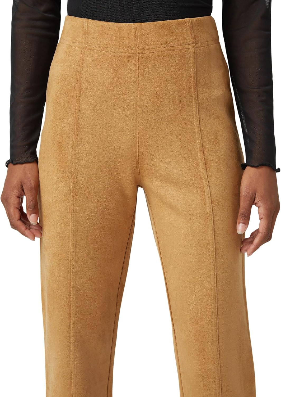 HUE Womens High Rise Suede Straight Legging - Image 4